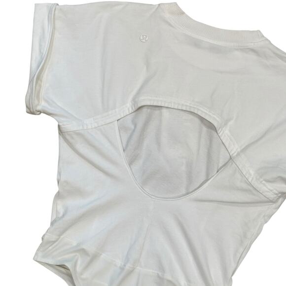 NWT Lululemon Heavyweight Cotton T-Shirt Bodysuit In White - Picture 6 of 8